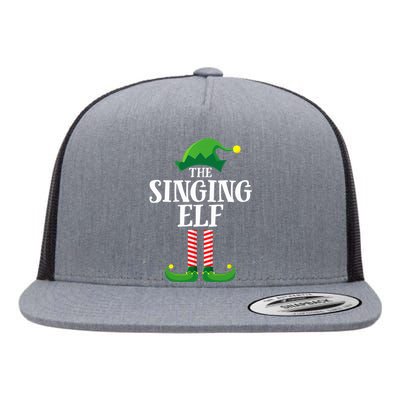 Singing Elf Matching Family Group Christmas Party Flat Bill Trucker Hat