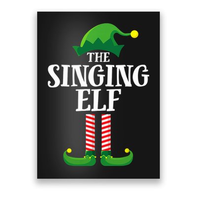 Singing Elf Matching Family Group Christmas Party Poster