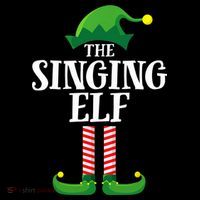 Singing Elf Matching Family Group Christmas Party Premium T-Shirt
