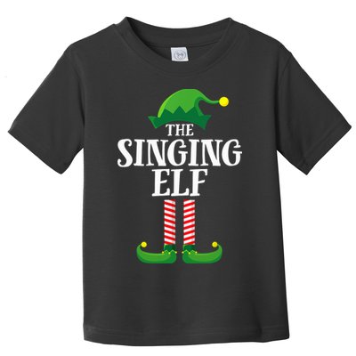 Singing Elf Matching Family Group Christmas Party Toddler T-Shirt