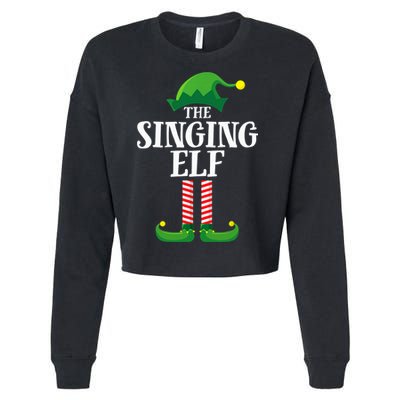 Singing Elf Matching Family Group Christmas Party Cropped Pullover Crew