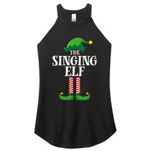 Singing Elf Matching Family Group Christmas Party Women's Perfect Tri Rocker Tank