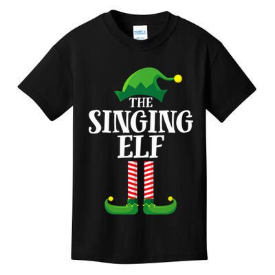 Singing Elf Matching Family Group Christmas Party Kids T-Shirt