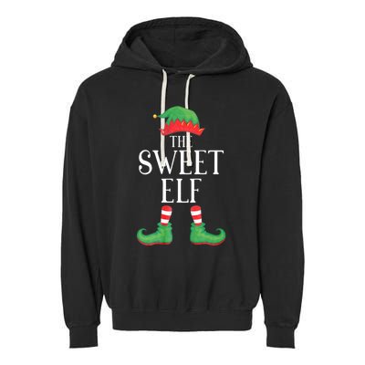 Sweet Elf Matching Group Xmas Funny Family Christmas Garment-Dyed Fleece Hoodie