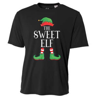 Sweet Elf Matching Group Xmas Funny Family Christmas Cooling Performance Crew T-Shirt