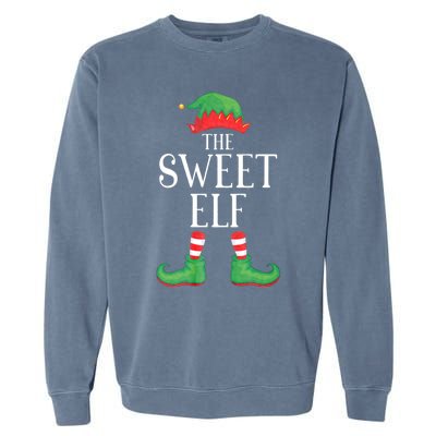 Sweet Elf Matching Group Xmas Funny Family Christmas Garment-Dyed Sweatshirt