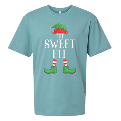 Sweet Elf Matching Group Xmas Funny Family Christmas Sueded Cloud Jersey T-Shirt