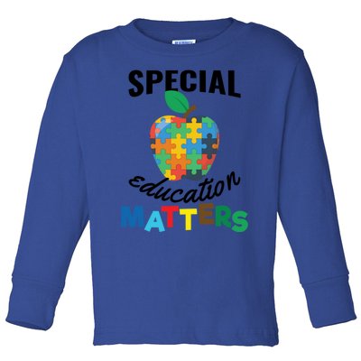 Special Education Matters Autism Awareness Gift Cute Gift Toddler Long Sleeve Shirt