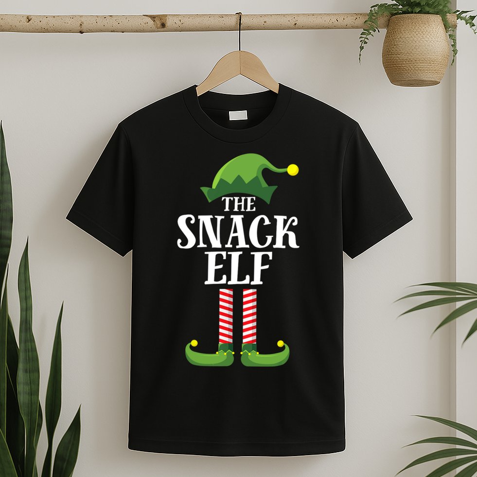Snack Elf Matching Family Group Christmas Party T-Shirt