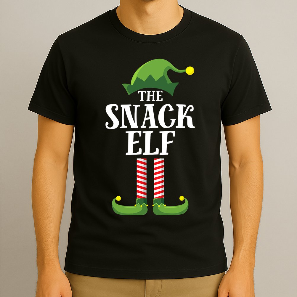 Snack Elf Matching Family Group Christmas Party T-Shirt