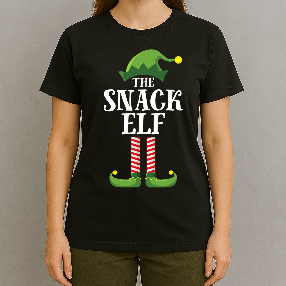 Snack Elf Matching Family Group Christmas Party T-Shirt