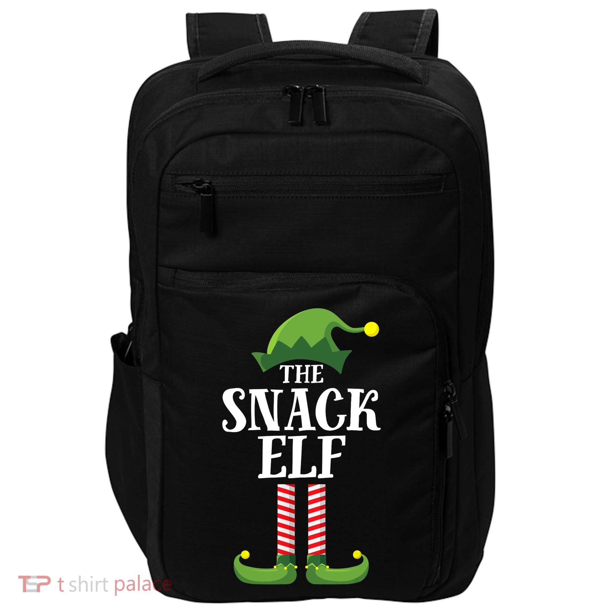 Snack Elf Matching Family Group Christmas Party Impact Tech Backpack