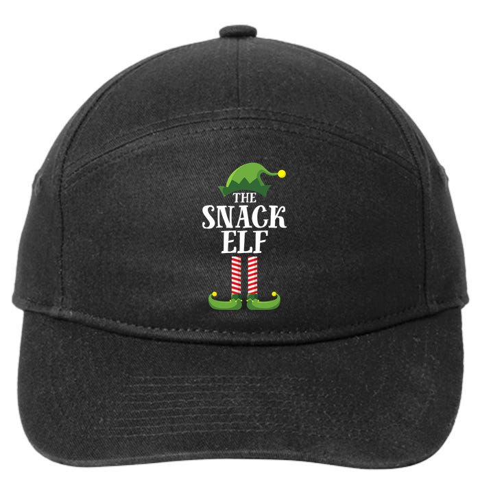 Snack Elf Matching Family Group Christmas Party 7-Panel Snapback Hat