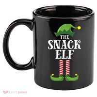 Snack Elf Matching Family Group Christmas Party 11oz C Handle Ceramic Mug