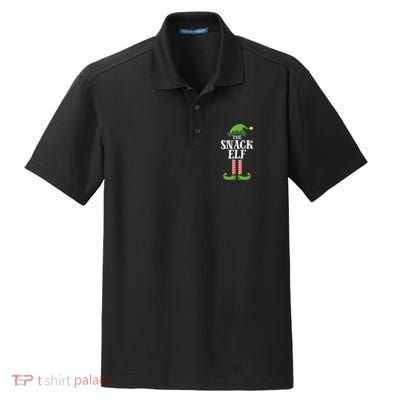 Snack Elf Matching Family Group Christmas Party Dry Zone Grid Polo