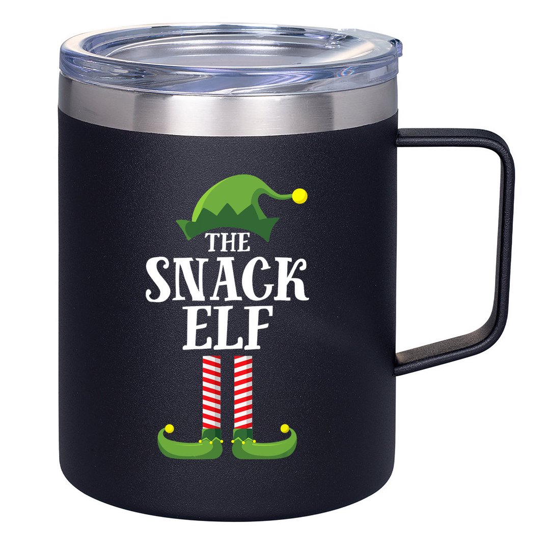Snack Elf Matching Family Group Christmas Party 12oz Stainless Steel Coffee Mug