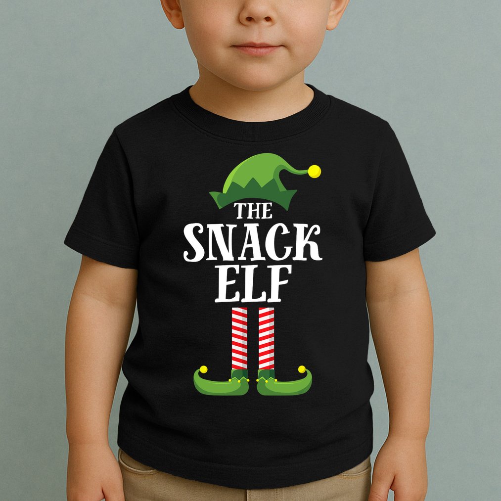 Snack Elf Matching Family Group Christmas Party Toddler T-Shirt