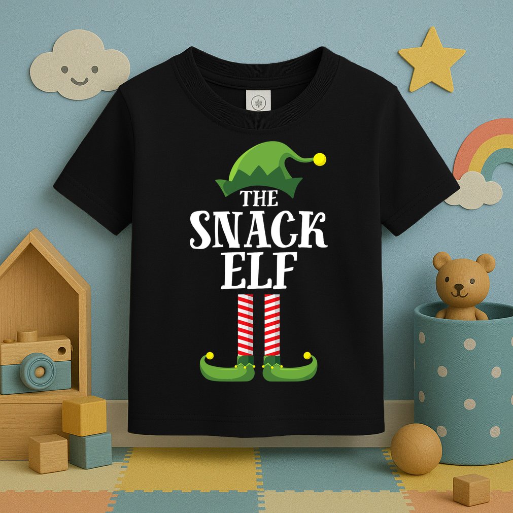Snack Elf Matching Family Group Christmas Party Toddler T-Shirt