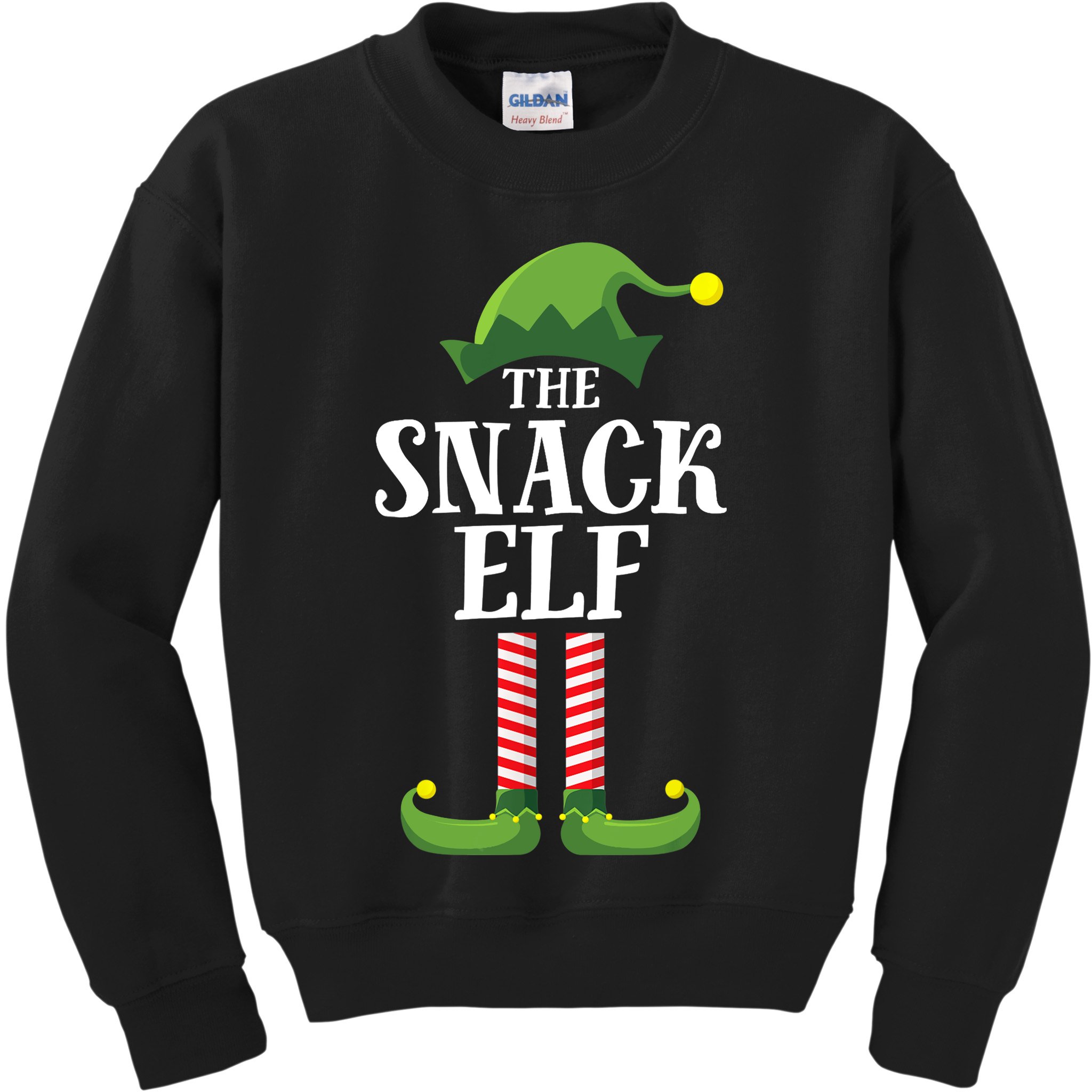 Snack Elf Matching Family Group Christmas Party Kids Sweatshirt