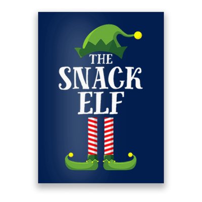 Snack Elf Matching Family Group Christmas Party Poster