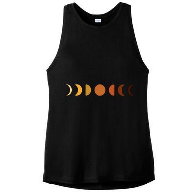 Solar Eclipse Moon Ladies PosiCharge Tri-Blend Wicking Tank