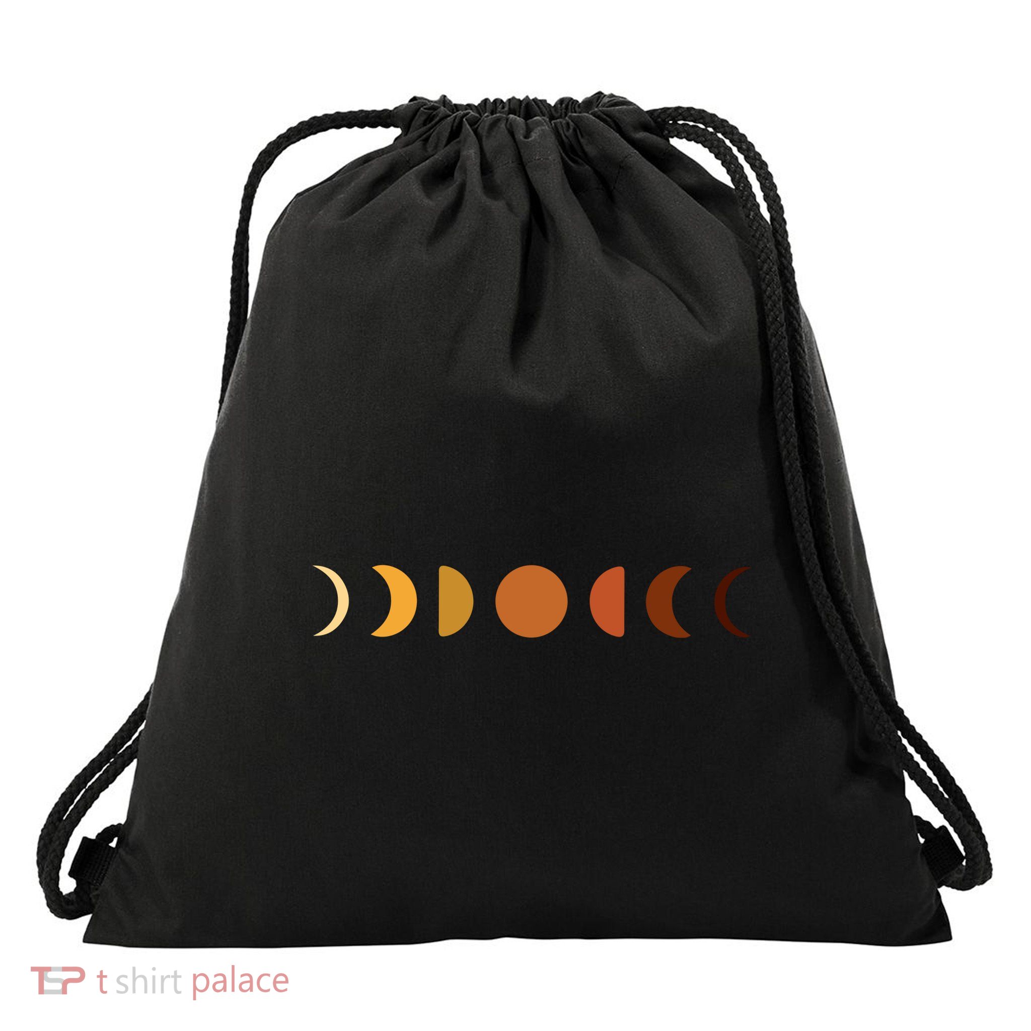 Solar Eclipse Moon Drawstring Bag