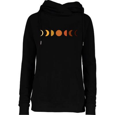 Solar Eclipse Moon Womens Funnel Neck Pullover Hood