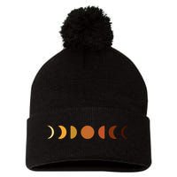 Solar Eclipse Moon Pom Pom 12in Knit Beanie