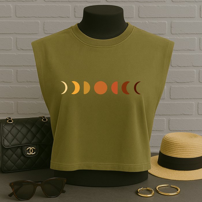 Solar Eclipse Moon Garment-Dyed Women's Muscle Tee