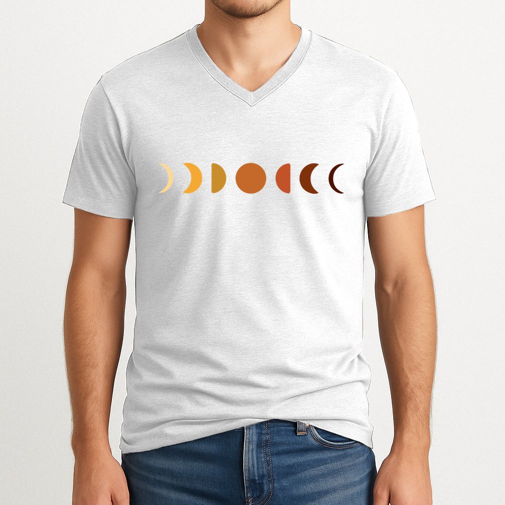 Solar Eclipse Moon V-Neck T-Shirt