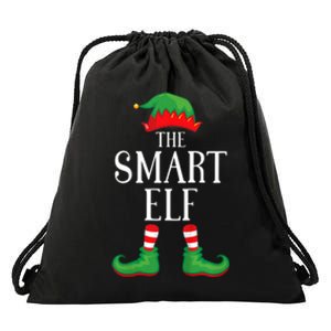 Smart Elf Matching Group Xmas Funny Family Christmas Drawstring Bag