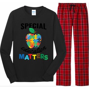 Special Education Matters Autism Awareness Gift Cool Gift Long Sleeve Pajama Set