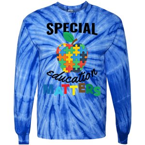 Special Education Matters Autism Awareness Gift Cool Gift Tie-Dye Long Sleeve Shirt