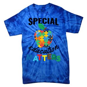 Special Education Matters Autism Awareness Gift Cool Gift Tie-Dye T-Shirt