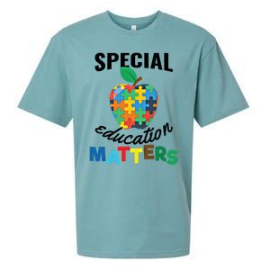 Special Education Matters Autism Awareness Gift Cool Gift Sueded Cloud Jersey T-Shirt