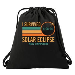 Solar Eclipse New Hampshire April 8 2024 Survived Drawstring Bag