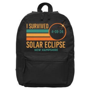 Solar Eclipse New Hampshire April 8 2024 Survived 16 in Basic Backpack