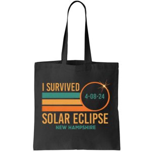 Solar Eclipse New Hampshire April 8 2024 Survived Tote Bag