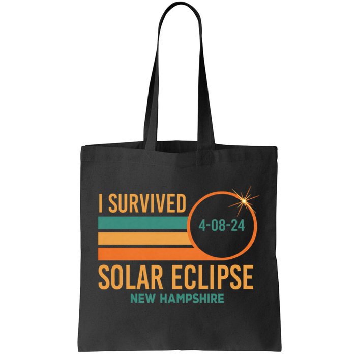 Solar Eclipse New Hampshire April 8 2024 Survived Tote Bag