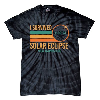 Solar Eclipse New Hampshire April 8 2024 Survived Tie-Dye T-Shirt