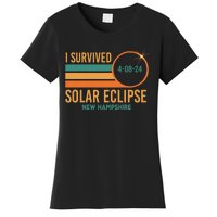 Solar Eclipse New Hampshire April 8 2024 Survived Women's T-Shirt