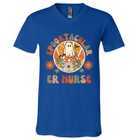 Spooktacular Er Nurse Emergency Room Nurse Halloween Er Rn Gift V-Neck T-Shirt