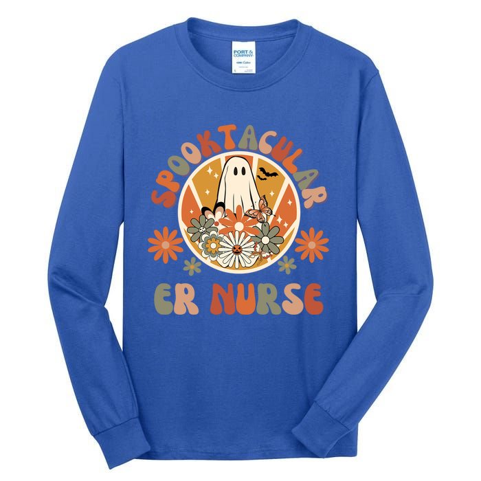 Spooktacular Er Nurse Emergency Room Nurse Halloween Er Rn Gift Tall Long Sleeve T-Shirt