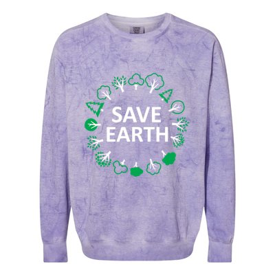 Save Earth Nature Trees Colorblast Crewneck Sweatshirt