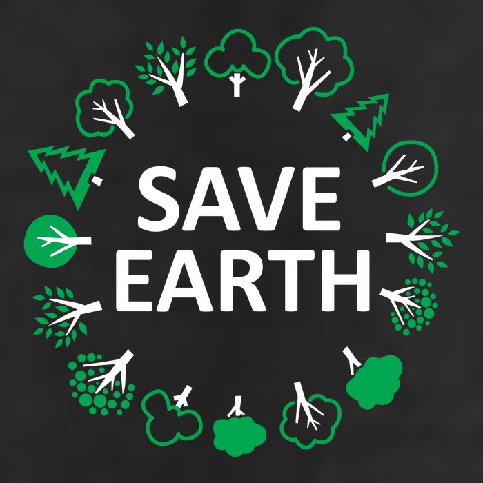 Save Earth Nature Trees 7 Panel Mesh Trucker Snapback Hat