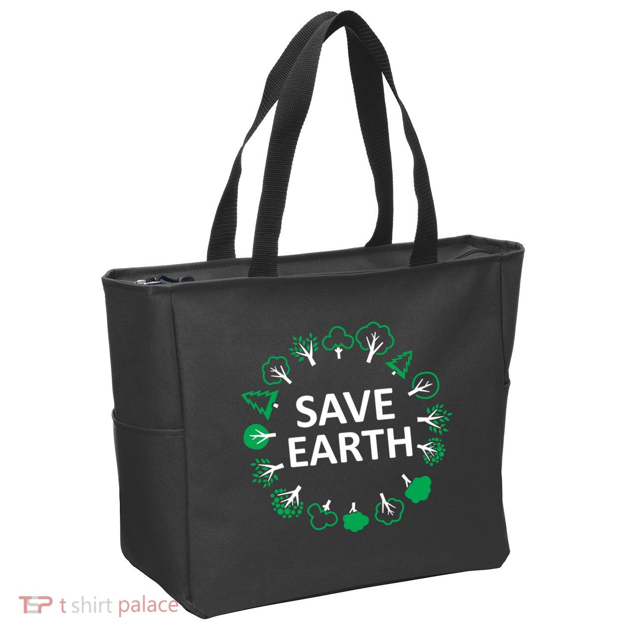 Save Earth Nature Trees Zip Tote Bag