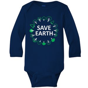 Save Earth Nature Trees Baby Long Sleeve Bodysuit