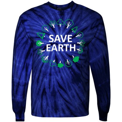 Save Earth Nature Trees Tie-Dye Long Sleeve Shirt