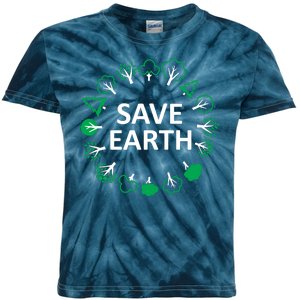 Save Earth Nature Trees Kids Tie-Dye T-Shirt