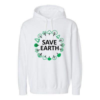 Save Earth Nature Trees Garment-Dyed Fleece Hoodie